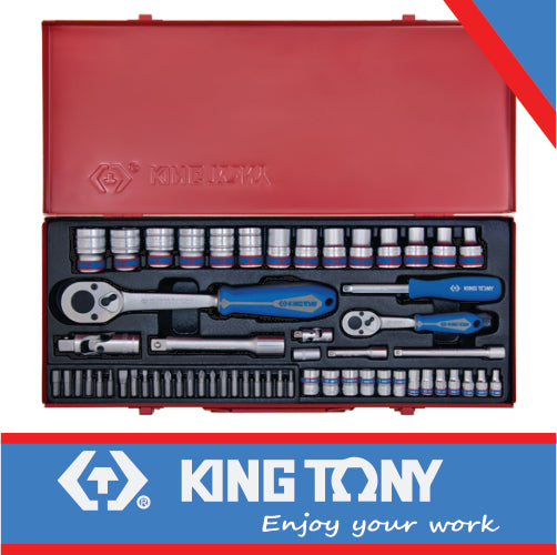 1/4″ + 1/2″ SOCKET WRENCH SET – 58PCS
