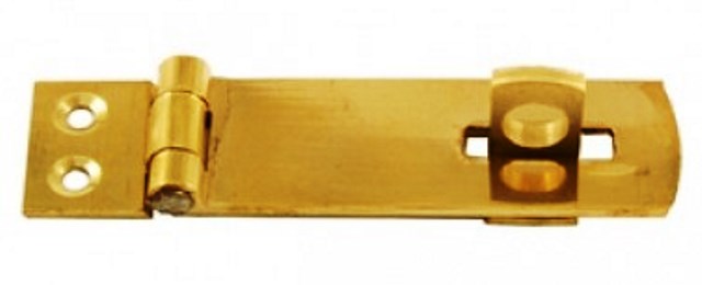 ABS HASP & STAPLE BR/P  90MM PRICED PER10