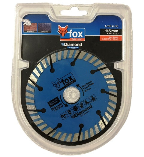 BLADE FOX DIAM CURVED 115MM STD