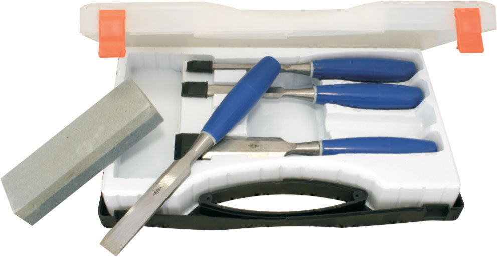 CHISEL MTS WOOD SET 4PC +OIL STONE WZ374