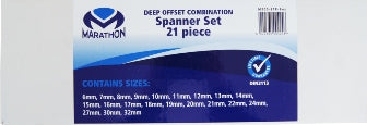 Combination Spanner - Deep Offset 21 piece Set (6-32mm) Box