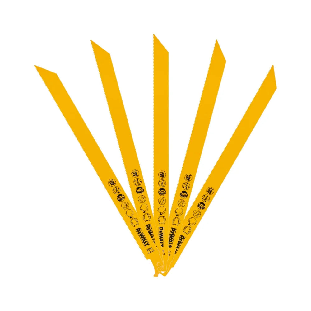 DEWALT Reciprocating Saw Blades 305mm | 5 Pack | DT2355