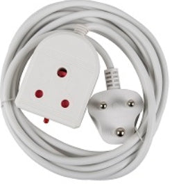 EXTENSION LEAD 10A  3M WHITE E/MATE