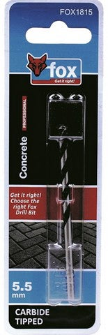 FOX DRILL BIT CONCRETE 5.5MM X 85MM