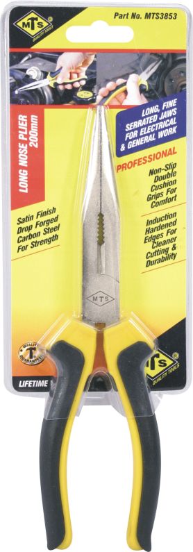 PLIER MTS LONG NOSE NP 200MM YEL/BLK