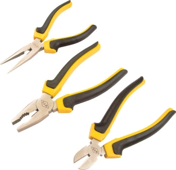 PLIER MTS MECHANIC SET 3PC Y/BLACK