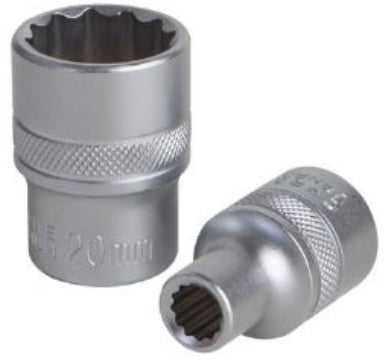 SOCKET BIHEX GROZ 1/2"DR 9MM CRV