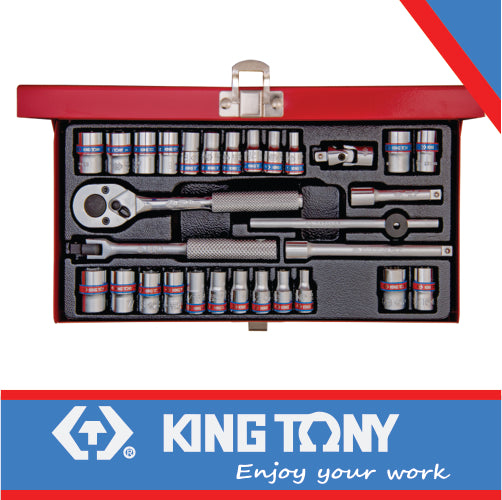 SOCKET SET 1/4″ 30PC METRIC & IMPERIAL 12PT