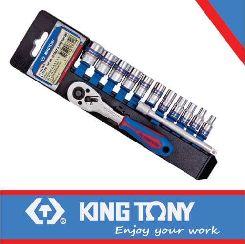 SOCKET SET 1/4″ WITH RATCHET & EXTENSION