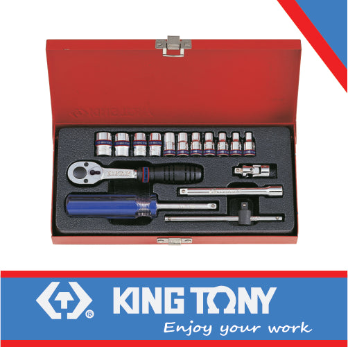 SOCKET SET 1/4″ METRIC 4-13MM 16PC