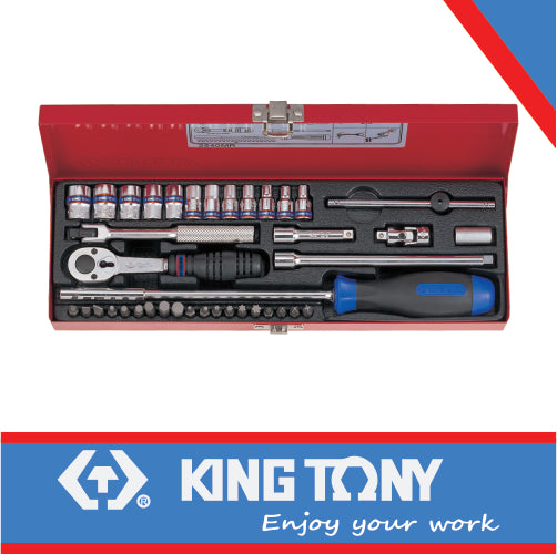 SOCKET SET 1/4″ METRIC WITH BITS 4-13MM 39PC