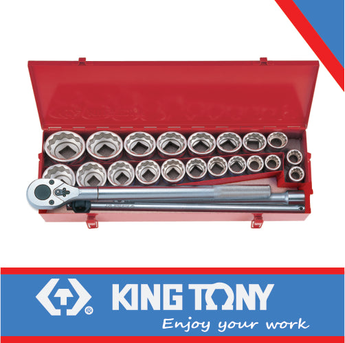 SOCKET SET 24PC 3/4″ COMBINATION METRIC AND S.A.E