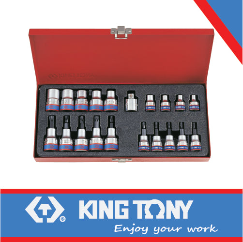 SOCKET SET 3/8″ & 1/2″ MALE AND FEMALE TORX 20PCS