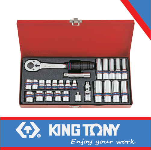 SOCKET SET 3/8″ STANDARD AND DEEP 7-19MM 26PC