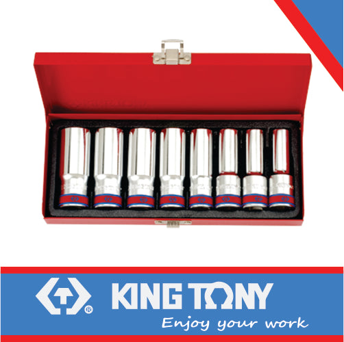 SOCKET SET 8PC 1/2″ DEEP 1/2″-15/16″ S.A.E