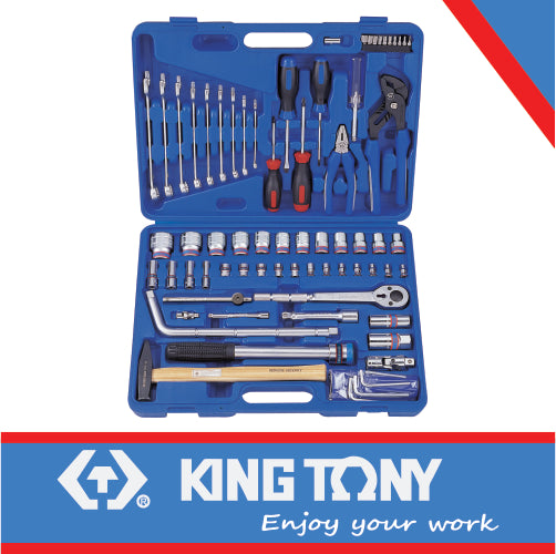 SOCKET SET COMBINATION 1/4″ AND 1/2″ 75PC