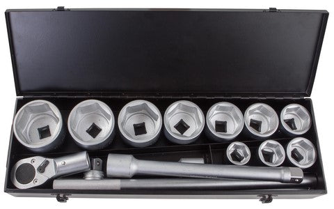 SOCKET SET GROZ HEX 1" DR 15PC 36MM-80MM