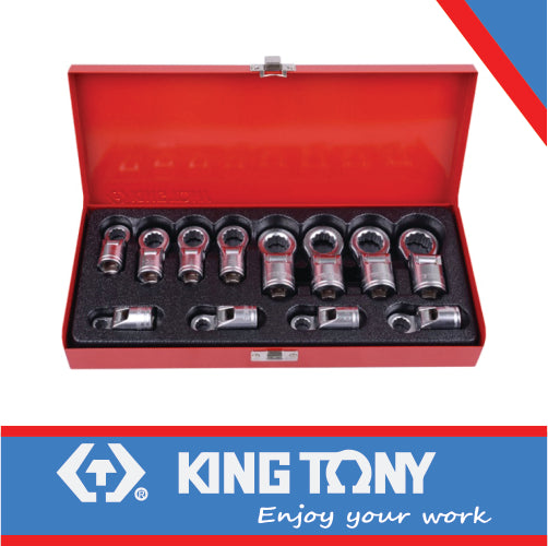 SOCKET SET RING FLAT 12PC