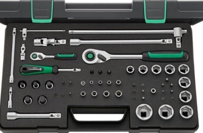 SOCKET SET S/WILLE 1/4" & 1/2" IN CASE
