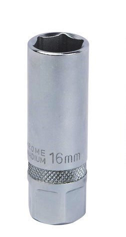 SOCKET SPARKPLUG GROZ 1/2" DR 16MM CRV