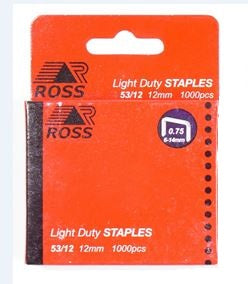 STAPLES ROSS L/DUTY 53/12MM P/1000