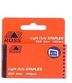STAPLES ROSS L/DUTY 53/8MM P/1000
